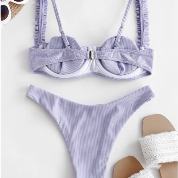Lavender Ruffle Bikini - Picture 3 of 5